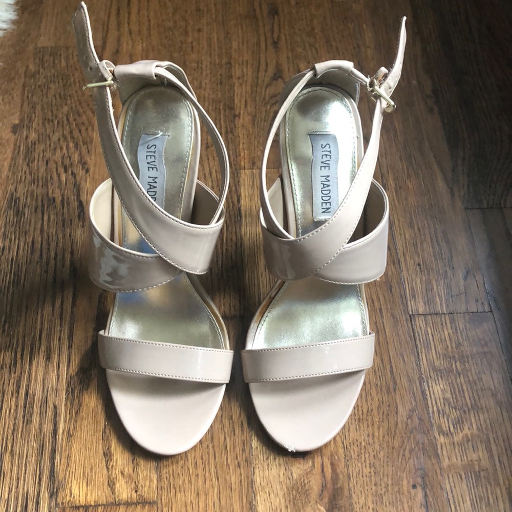 Steve Madden Nude Patent Leather Heels